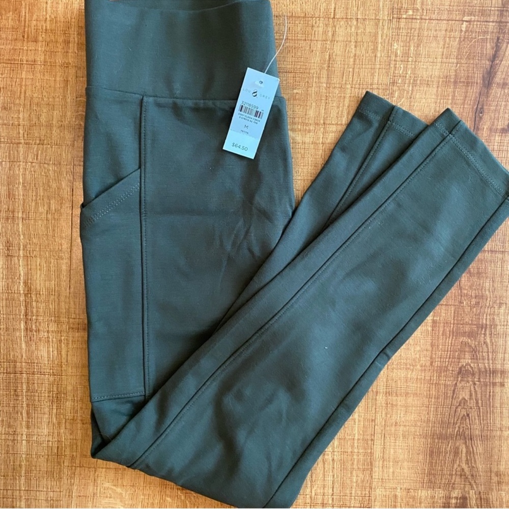 NWT LOFT Dark Green Leggings with Pockets